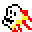 flaming skull gif, laughing
